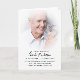 I Elegant av minnesminne Modern Funeral Program