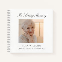 I Eleganten LovMemory Photo Funeral Guest Bok
