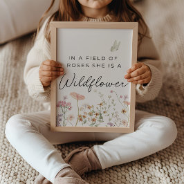 I en äng av rosor Vildblomsplantskola Konst Blommi Poster