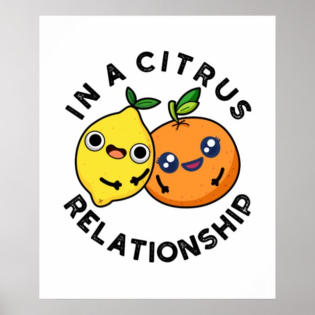 I en Citrus-relation funny Fruit Pun Poster (Framsidan)