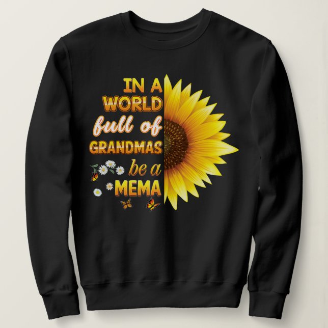 I en Fullt av mormor skall PM-solros användas T Shirt (Design framsida)