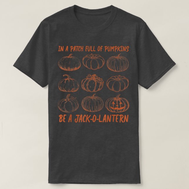 I en Fullt av pumpor, vara Jack o'Lantern Hal T Shirt (Design framsida)