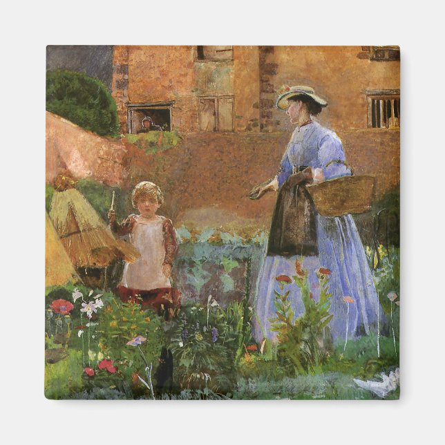 I en Garden på Cookham av George John Pinwell Magnet (Framsidan)