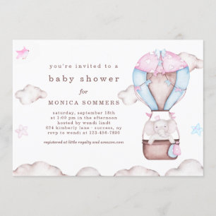 I en inbjudan till en Cloud Baby Shower