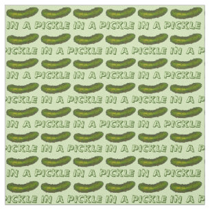 I en Pickle Crunchy Grönt Dill Pickles Fabric Tyg