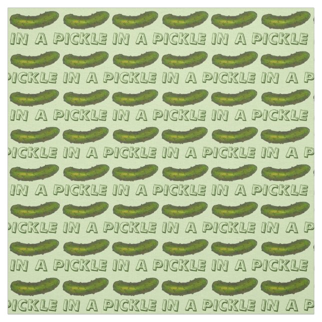 I en Pickle Crunchy Grönt Dill Pickles Fabric Tyg (Provkarta)
