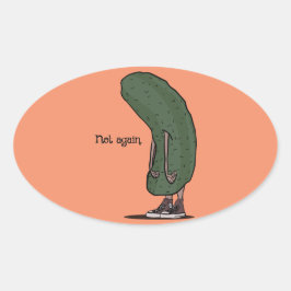 I en pickle ovalt klistermärke