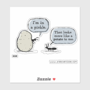 I en Tecknad för Pickle-funny Konstig vinylSticker Klistermärken