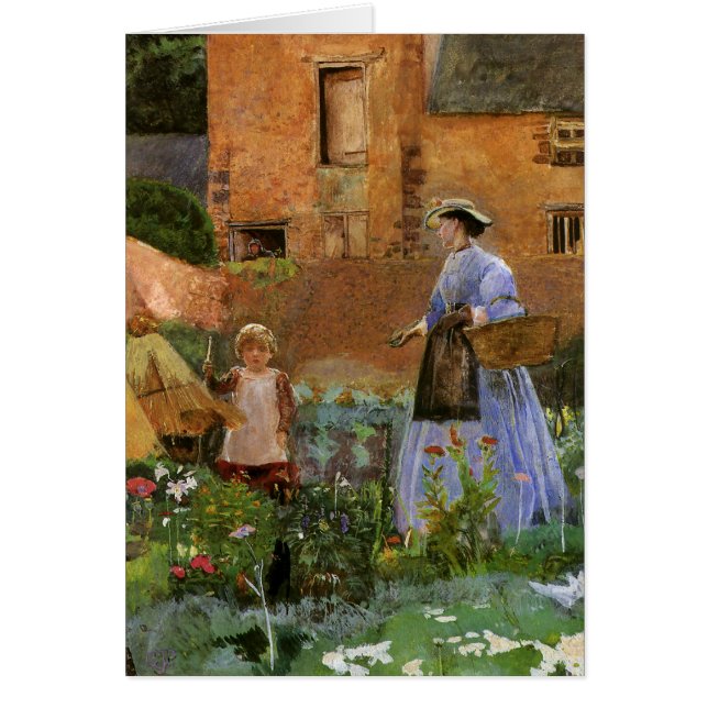 I en trädgård i Cookham av George John Pinwell Hälsningskort (Framsidan)