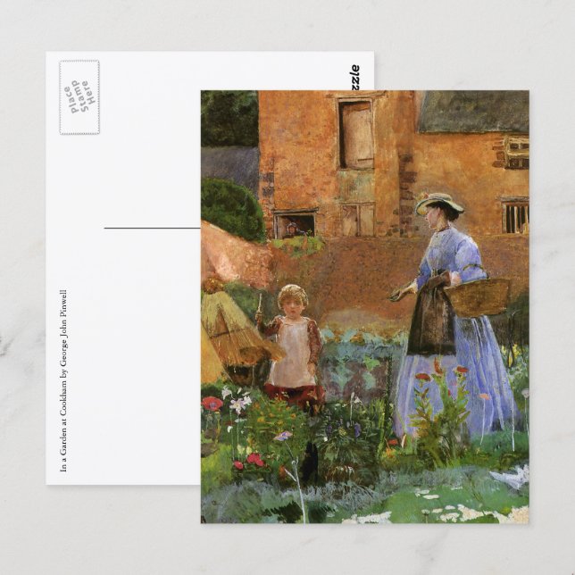 I en trädgård i Cookham av George John Pinwell Vykort (Fram/baksida)