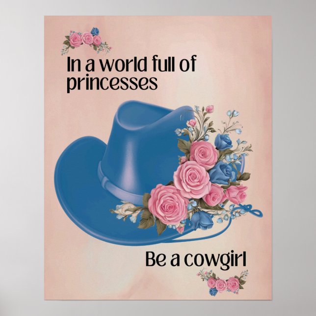 I en värld av fullt är en cowgirl poster (Framsidan)