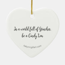 I en värld av grinches Ceramic Square Ornament