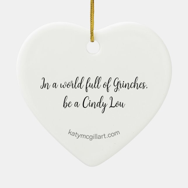 I en värld av grinches Ceramic Square Ornament (Baksidan)