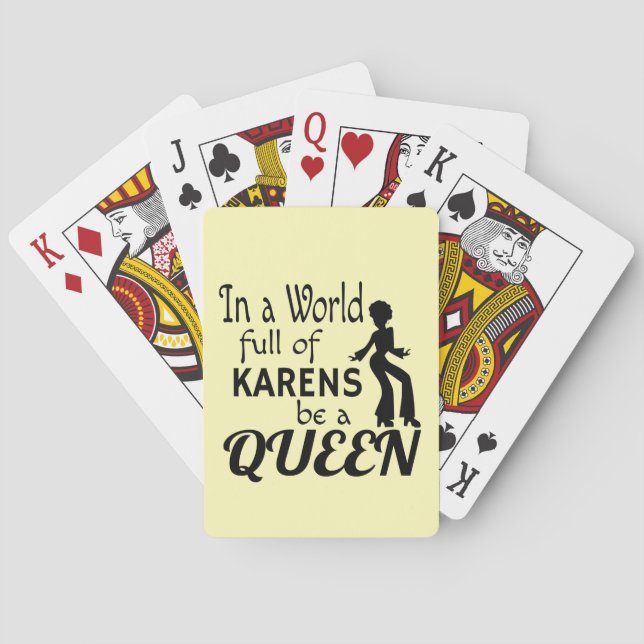 I en värld av KARENS blir en QUEEN Casinokort (Baksidan)