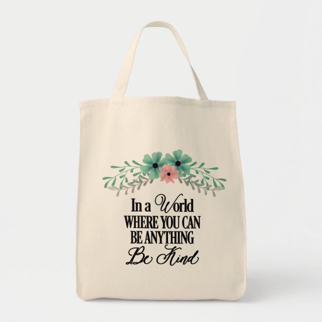 I en värld där man kan vara vad som helst tygkasse (Framsidan)