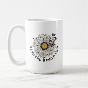 I en värld i Ro är Fullt en Daisy Kaffemugg