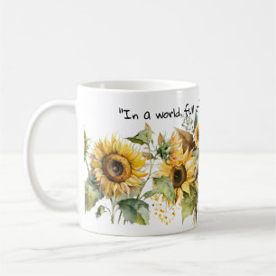 I en värld i ro, var en solros i fullt kaffemugg