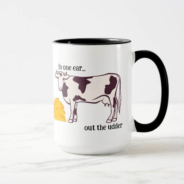 "I ena örat..." Koppelox Kundanpassbar Kaffe/Te Mugg (Höger)