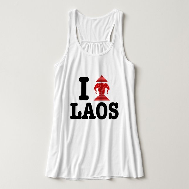 I Erawan (Kärlek) Laos Linne Med Racerback (Design framsida)