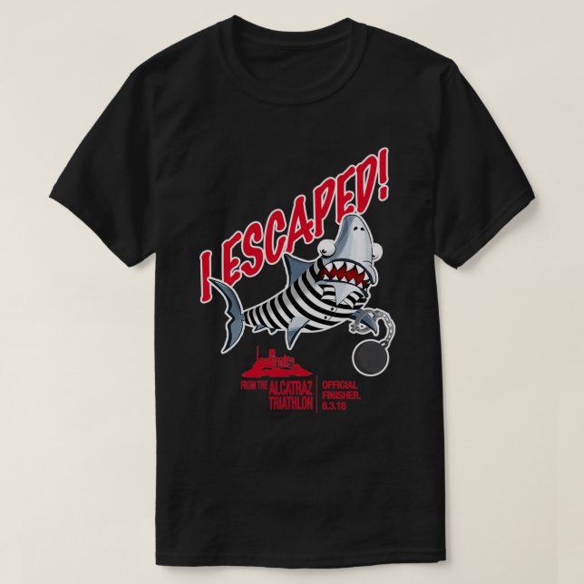 I Escape from Alcatraz Triathlon  T Shirt (Design framsida)