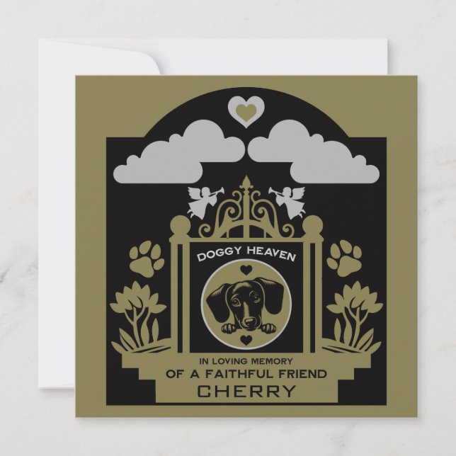 I ett Dachshund-minne Kort (Framsida)