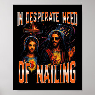 I ett desperat behov av en Heliga Bible Jesus Meme Poster