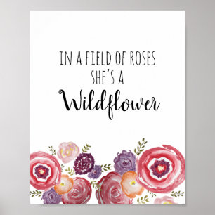 I ett Fält av Ro är hon en WildBlomfyllare Poster