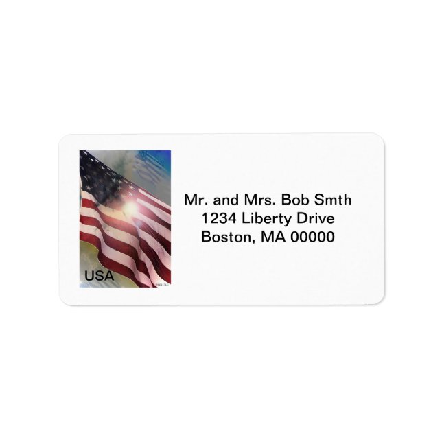 I ett gloriskt blad adressetikett (Framsidan)