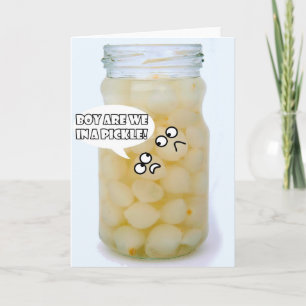 i ett hälsning-kort för pickle kort