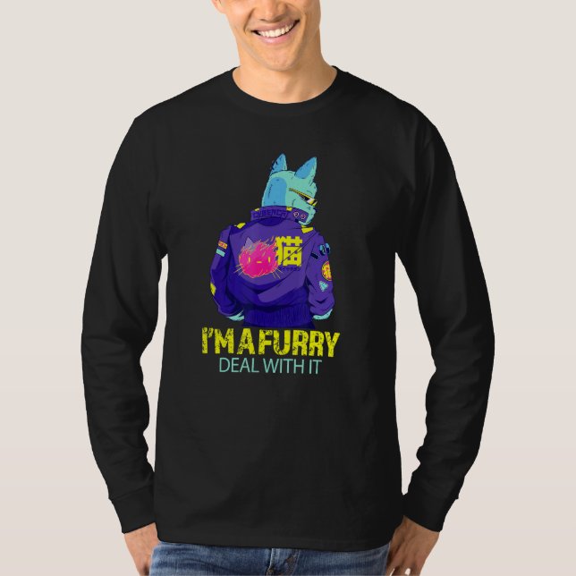 I ett Hårig handlar det med Fursona Antropomorf Ca T Shirt (Framsida)