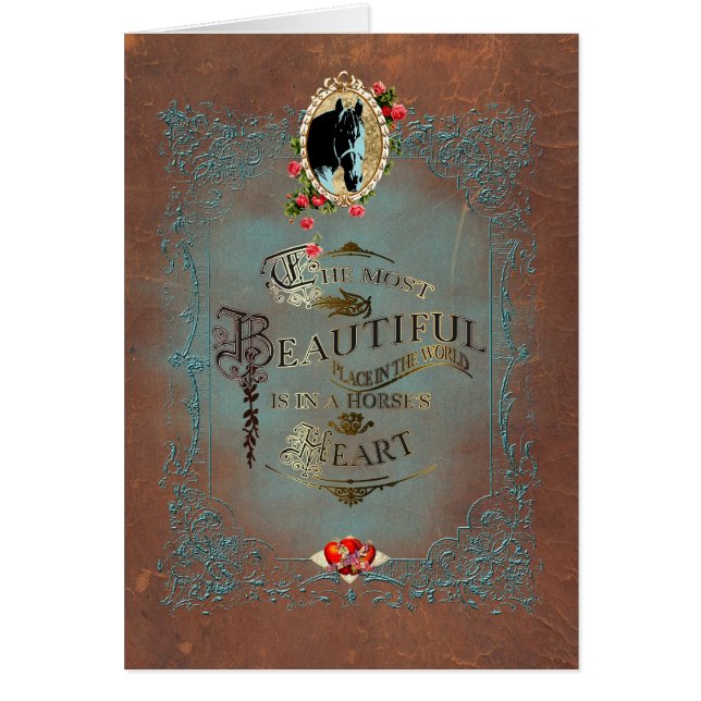 I ett hästens hjärta ~ Greeting Card Hälsningskort (Framsidan)