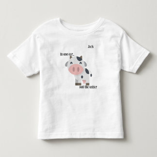 "I ett öra.." Cow Pun-Anpassade T Shirt