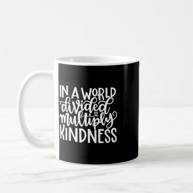 I Ett Ord Dividerat Mångfaldig Gör Vänlighet  Kaffemugg (Vänster)