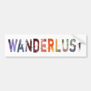 I ett ord: Wanderlust Bildekal
