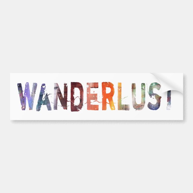 I ett ord: Wanderlust Bildekal (Framsidan)