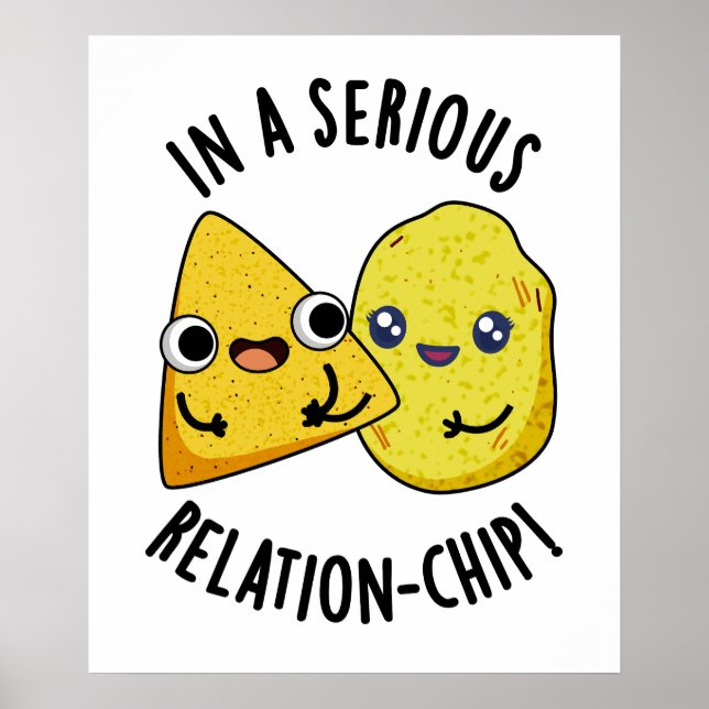 I Ett Seriöst Relation-chip Rollig Mat Puns Poster (Framsidan)