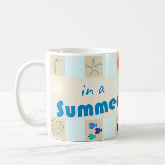 I ett sommarstämning kaffemugg