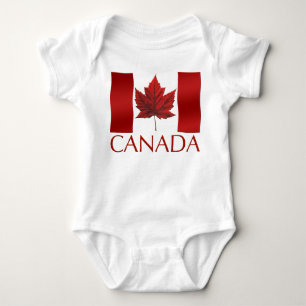 I ett stycke för souvenir för babyKanada flagga Tee