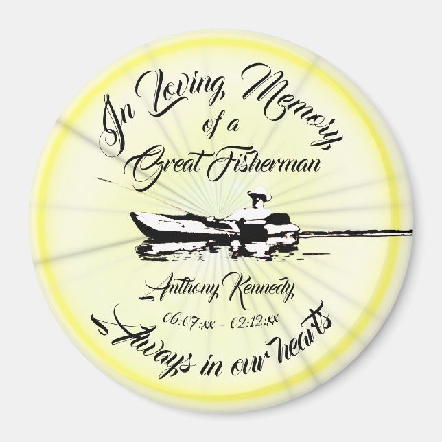 I ett Underbart fiskares minne Magnet (Framsidan)