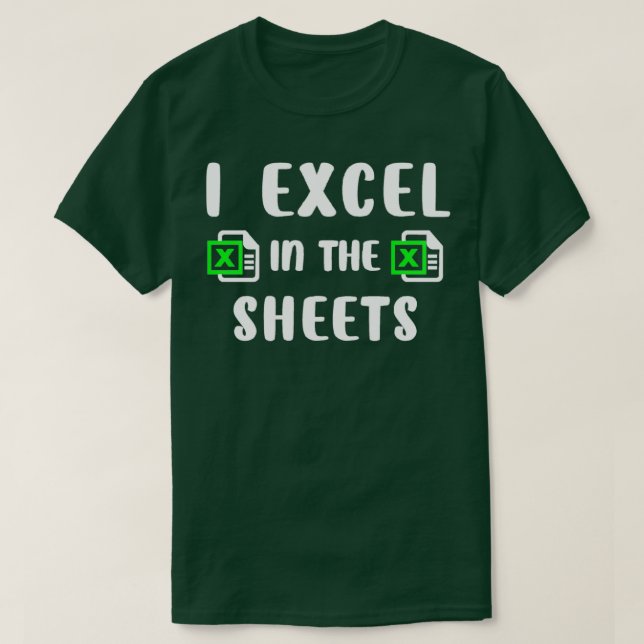 I Excel i Lakan Funny Accounting T Shirt (Design framsida)