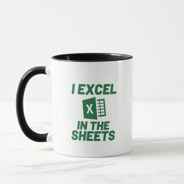 I Excel i Lakan Spreadshee Funny Accountant Mugg (Vänster)