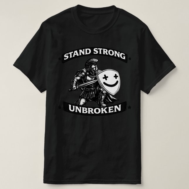 I face life's difficulties with a warrior's smile. t shirt (Design framsida)