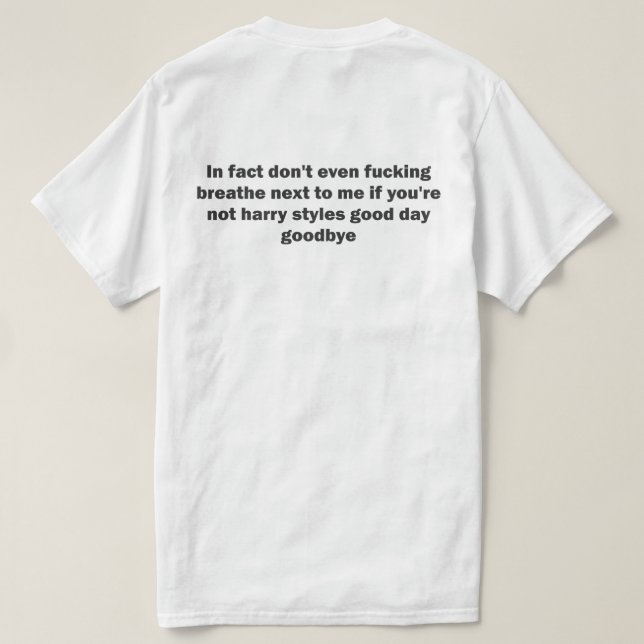 I faktum inte ens… gör skjortan t-shirt (Design baksida)