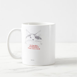 I fall att av en akut behaga räddingen min katt kaffemugg