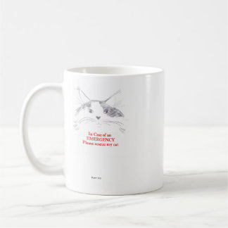 I fall att av en akut behaga räddingen min katt kaffemugg