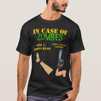 I FALL ATT AV ZOMBIES TA BORT RÄCKER, FÄSTER T-SHIRT
