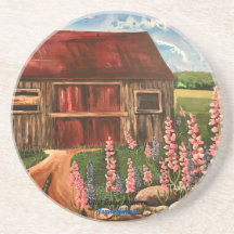 I Fält Underlägg blommor från kusten i Rustic