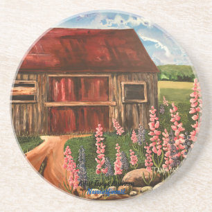 I Fält Underlägg blommor från kusten i Rustic