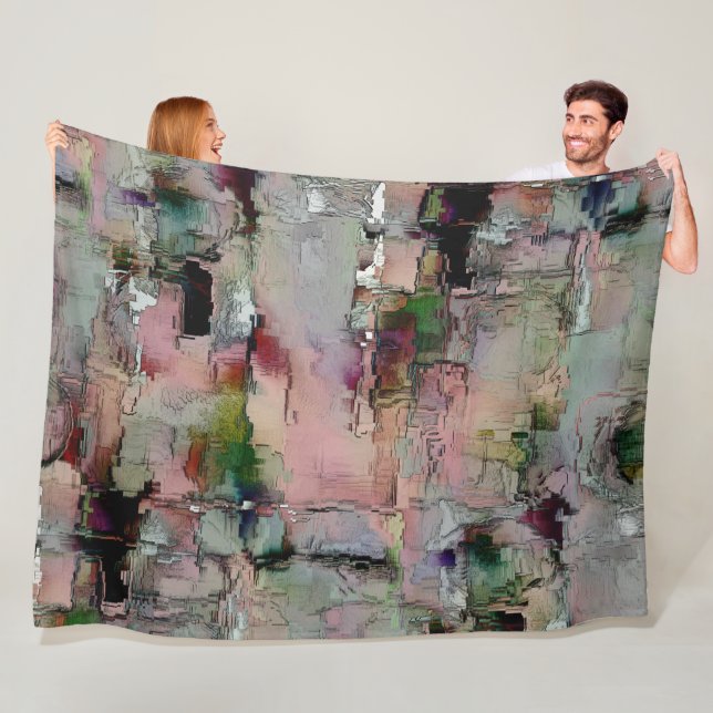 I färgad dominerades lax till grått av roststen fleecefilt (På plats)