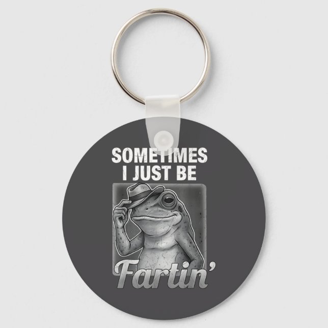 I Farting Frog Sometimes Just Fartin Fart Laugh Nyckelring (Framsida)